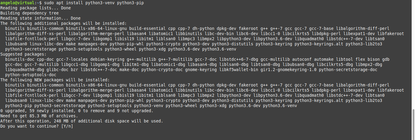 1.- Installing the python packages