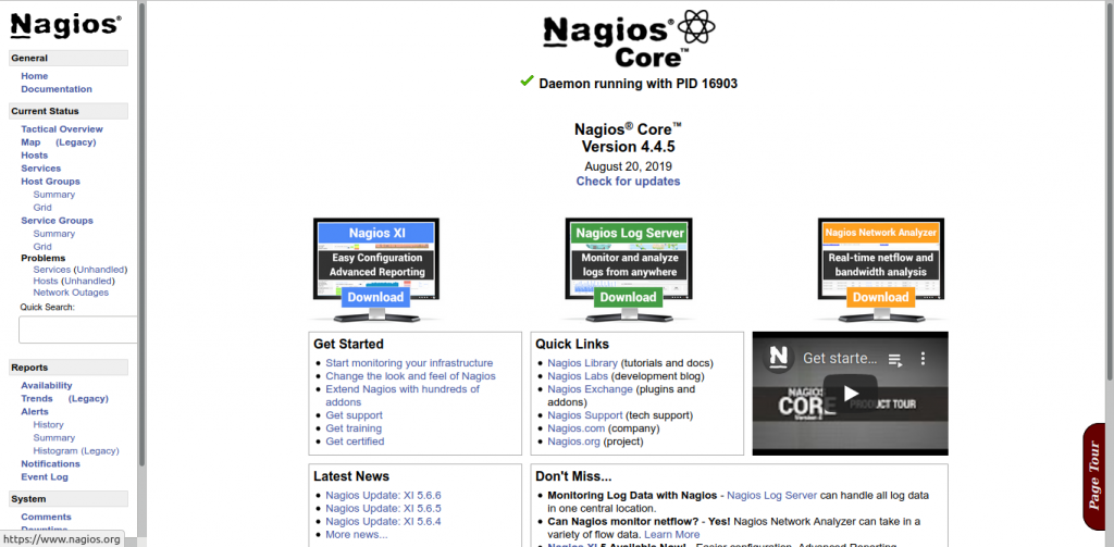 13.- Nagios running properly