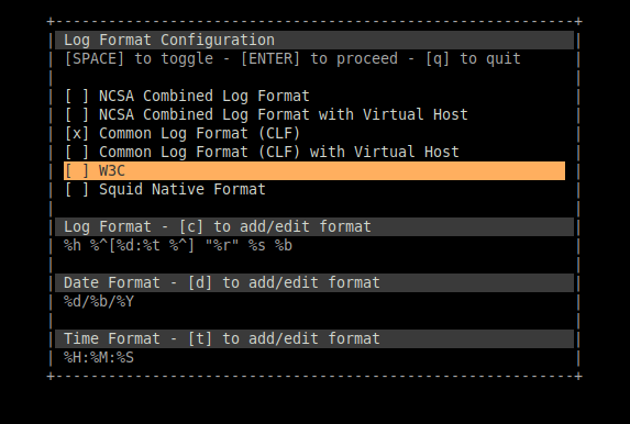 1.- Using GoAccess on Ubuntu 20.04 / Debian 10