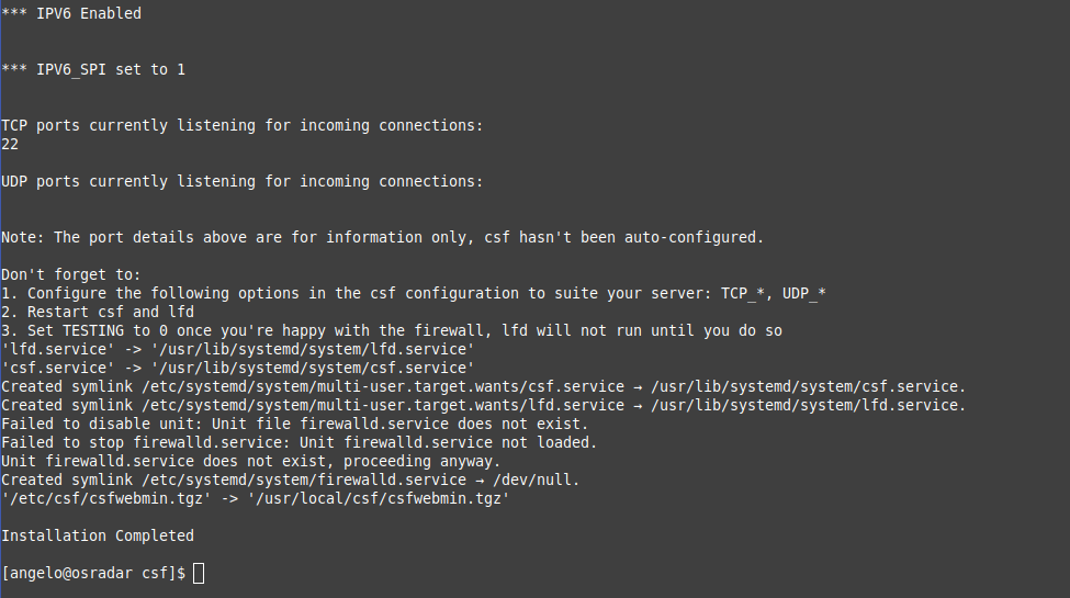 1.- Install CSF on CentOS 8