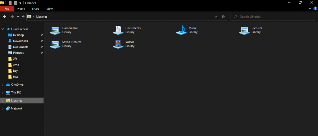 Windows 10 file explorer