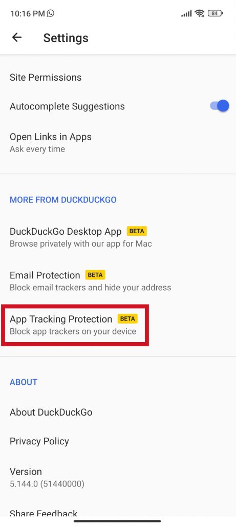 go to "App Tracking Protection" prevent your Android apps