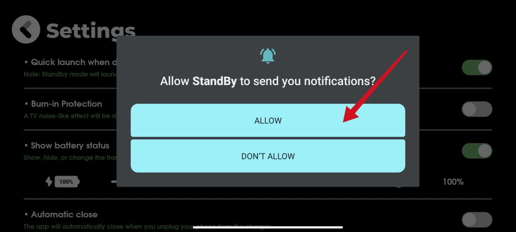 permission to "send you notifications"